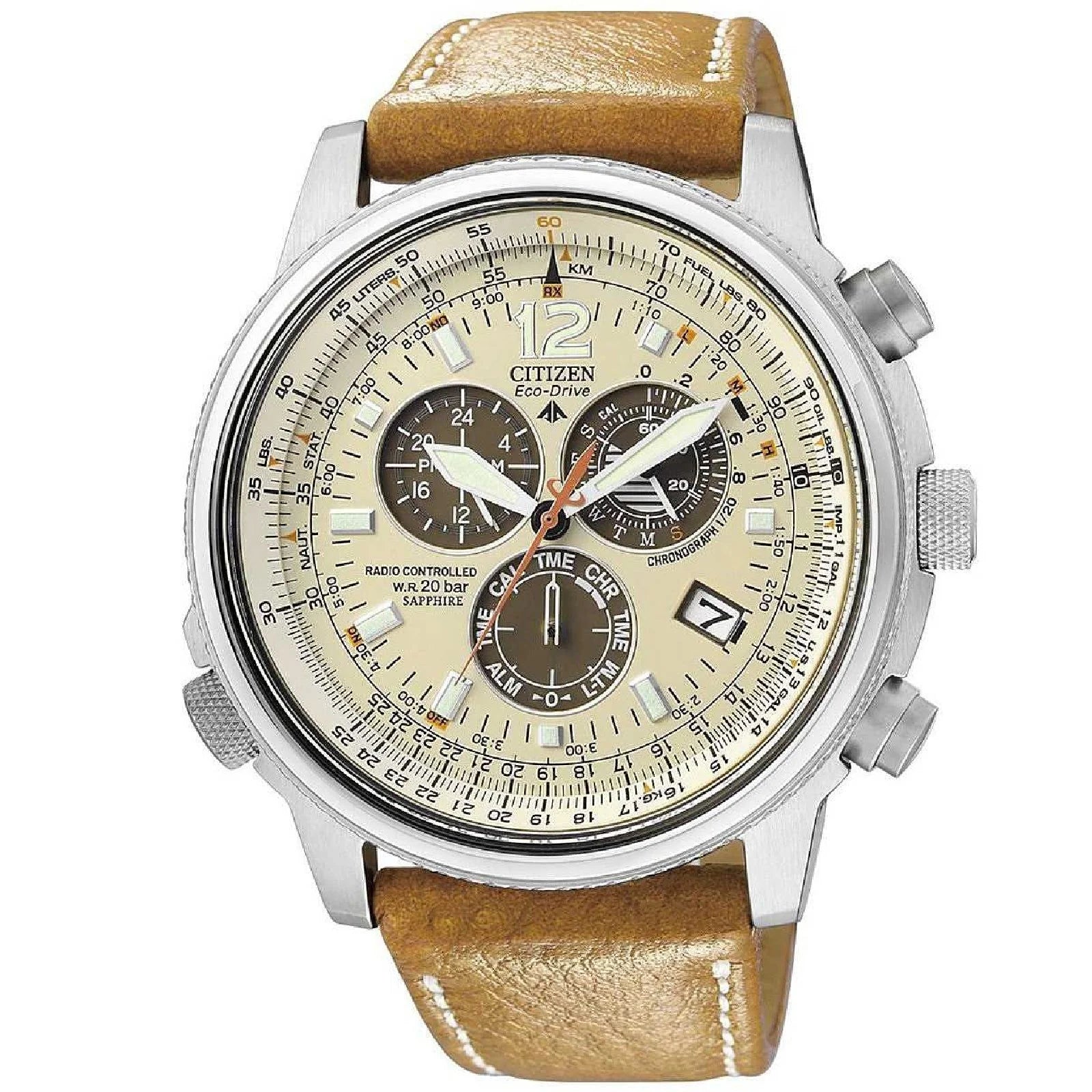 Citizen Armband 59-S52167 Chrono Pilot AS4020 Leder 23mm Original