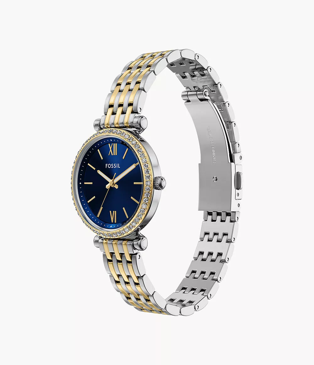 Orologio Fossil ES5438 Carlie Mini Acciaio Bicolore Donna