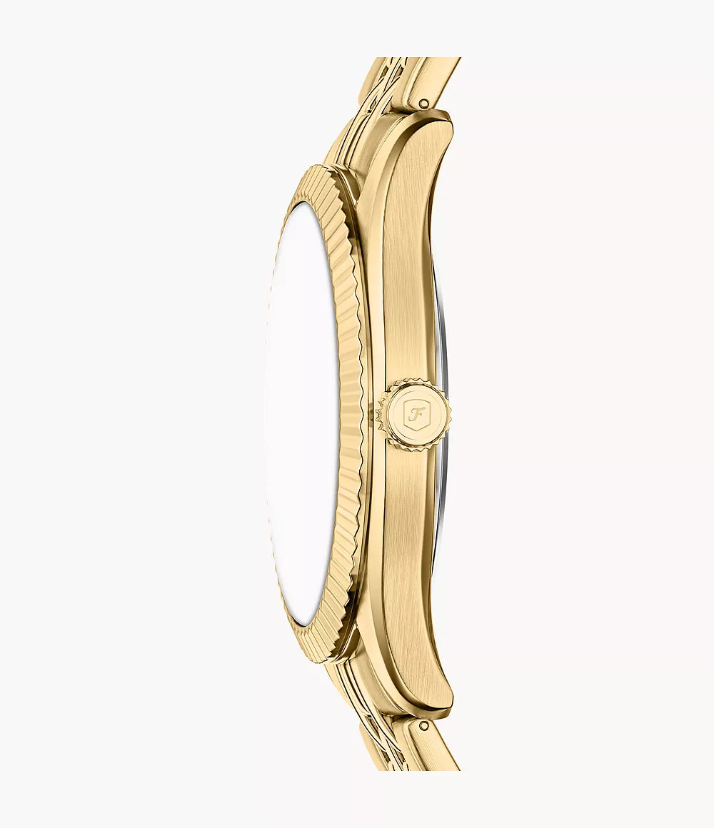 Orologio Fossil FS6142 Campbell Acciaio Dorato Uomo