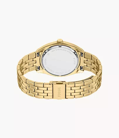 Orologio Fossil FS6142 Campbell Acciaio Dorato Uomo