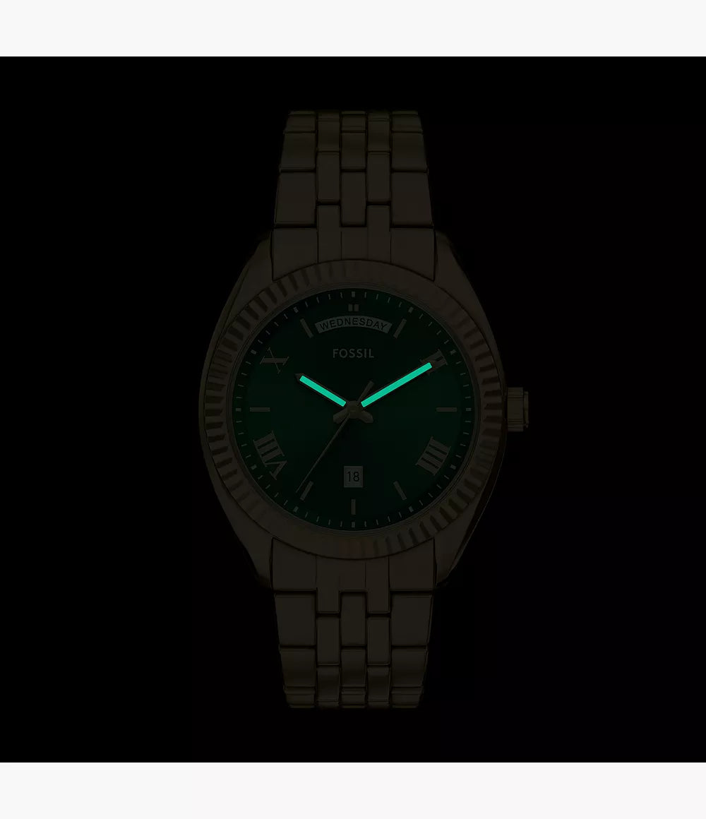 Orologio Fossil FS6142 Campbell Acciaio Dorato Uomo