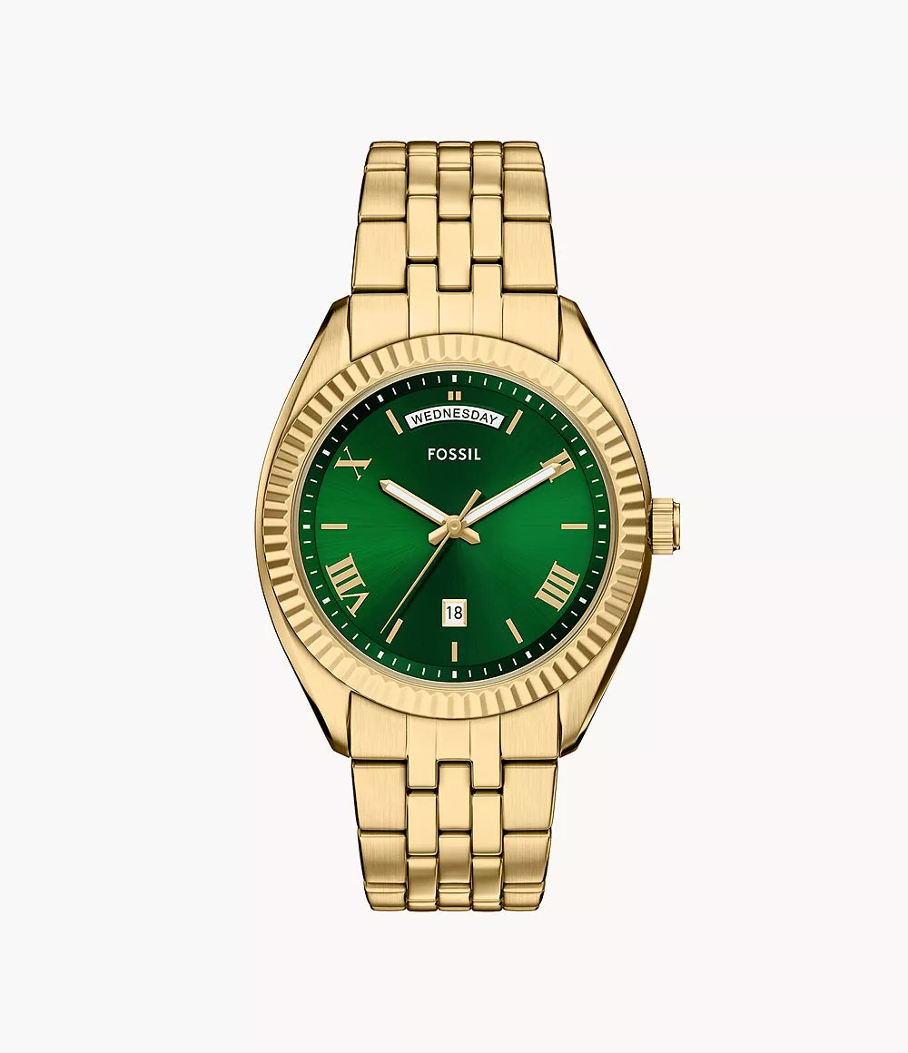Orologio Fossil FS6142 Campbell Acciaio Dorato Uomo