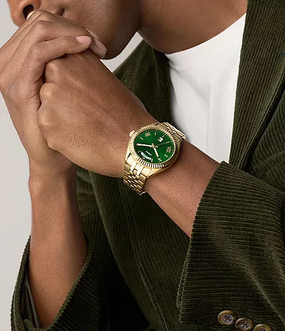 Orologio Fossil FS6142 Campbell Acciaio Dorato Uomo