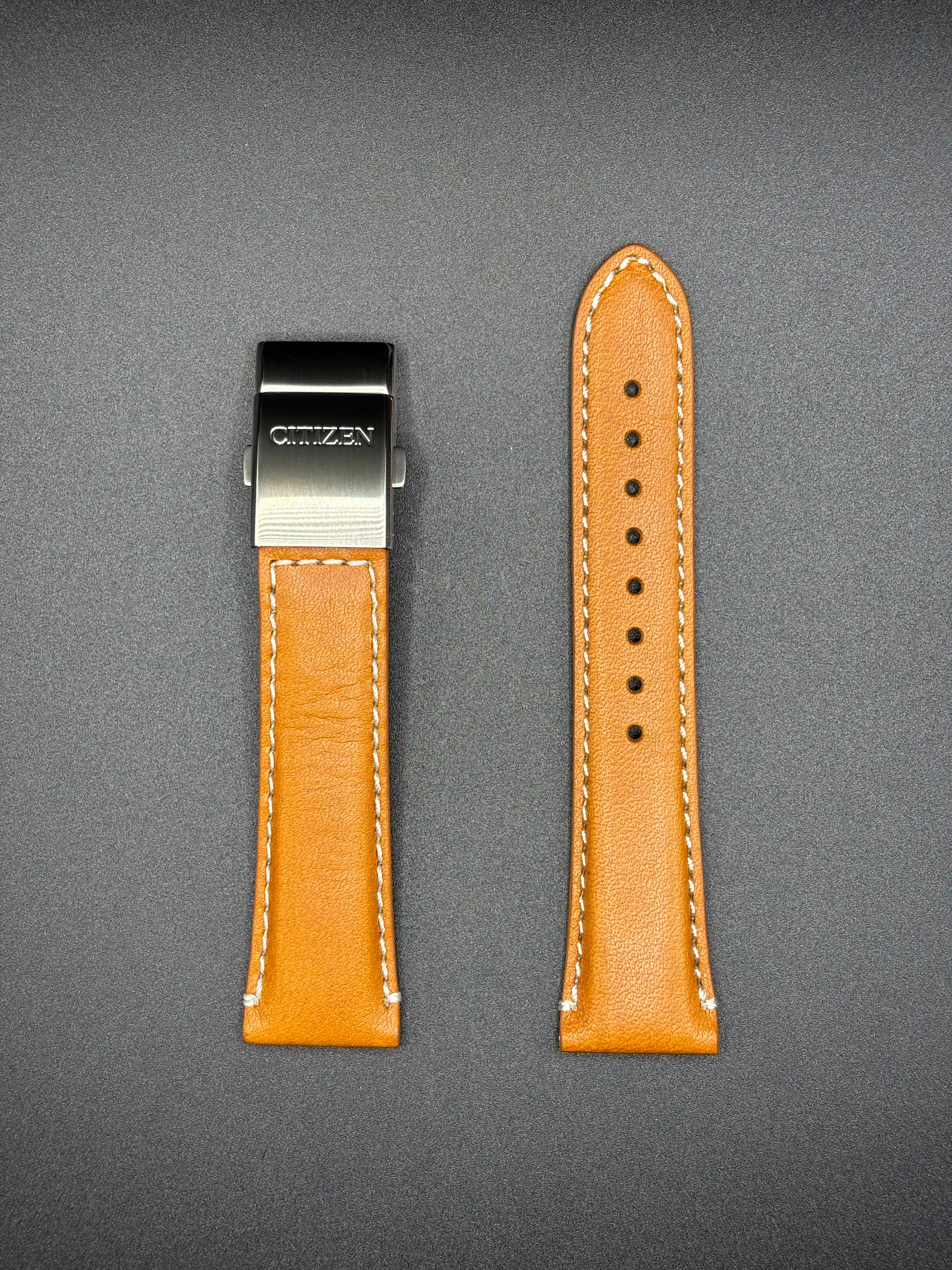 Citizen Watch Strap 59-S52167 Chrono Pilot AS4020 Leather 23mm Original