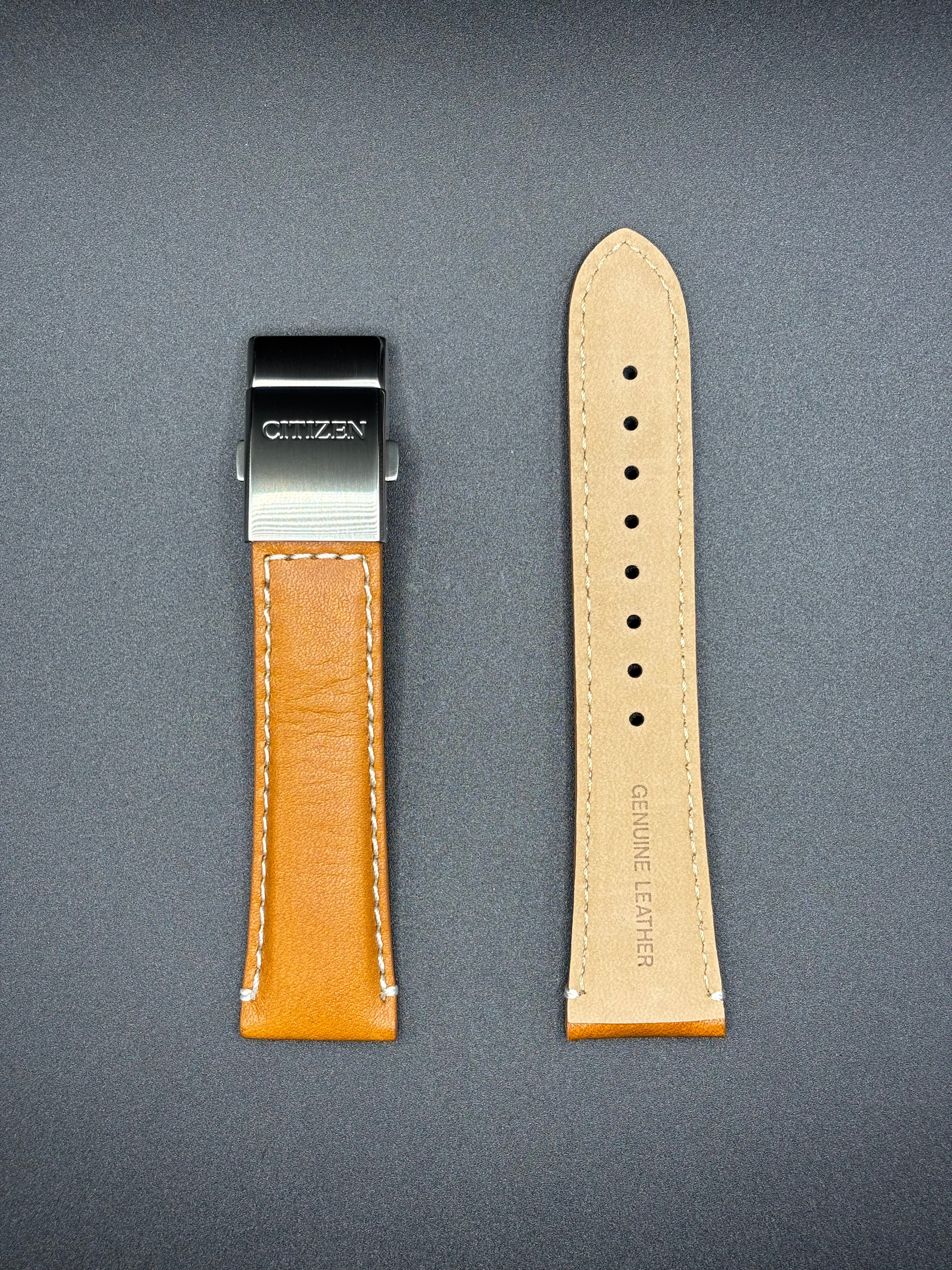 Citizen Watch Strap 59-S52167 Chrono Pilot AS4020 Leather 23mm Original