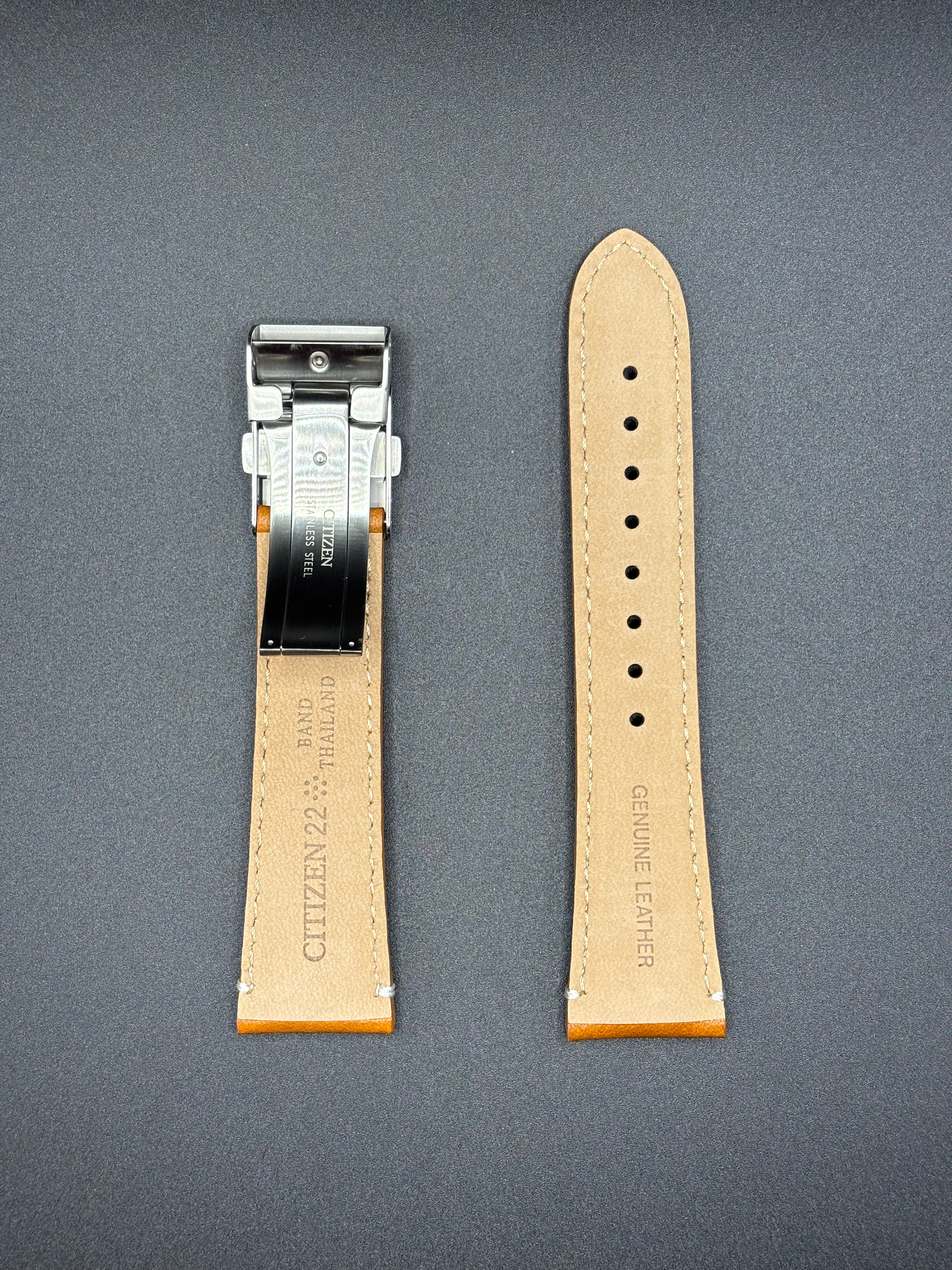 Citizen Watch Strap 59-S52167 Chrono Pilot AS4020 Leather 23mm Original