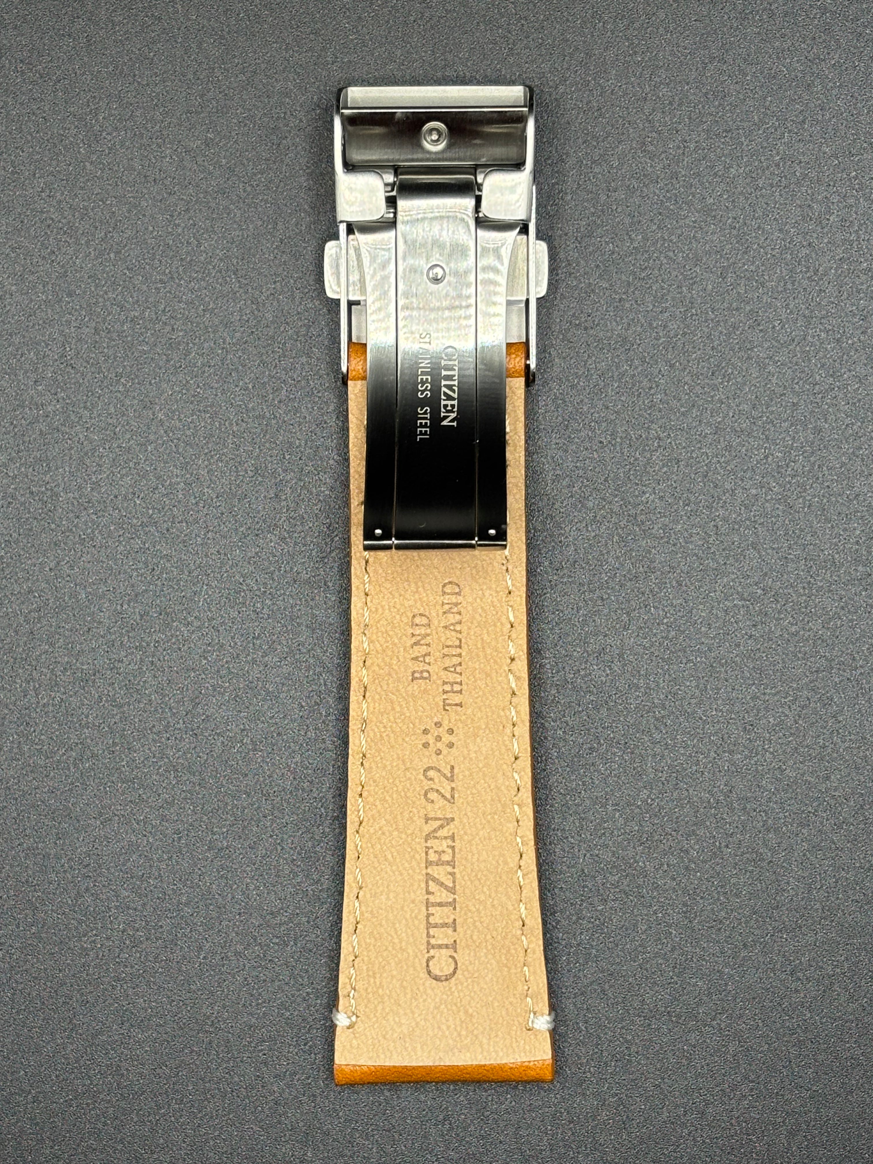 Citizen Watch Strap 59-S52167 Chrono Pilot AS4020 Leather 23mm Original