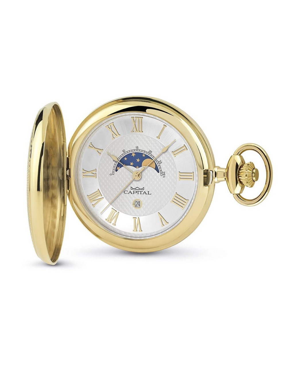 Orologio Capital da tasca TX196 Fasi Lunari Dorato