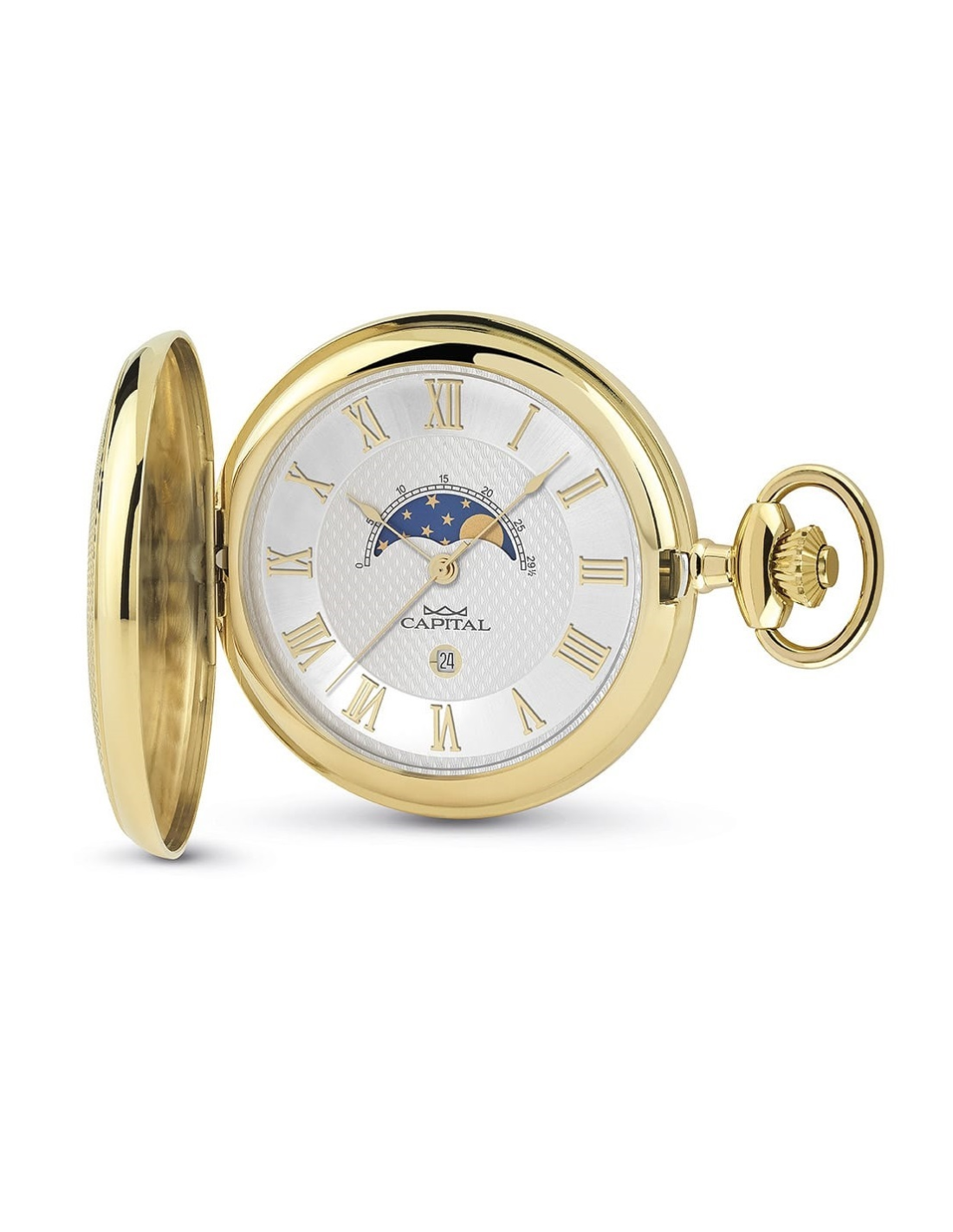 Orologio Capital da tasca TX196 Fasi Lunari Dorato
