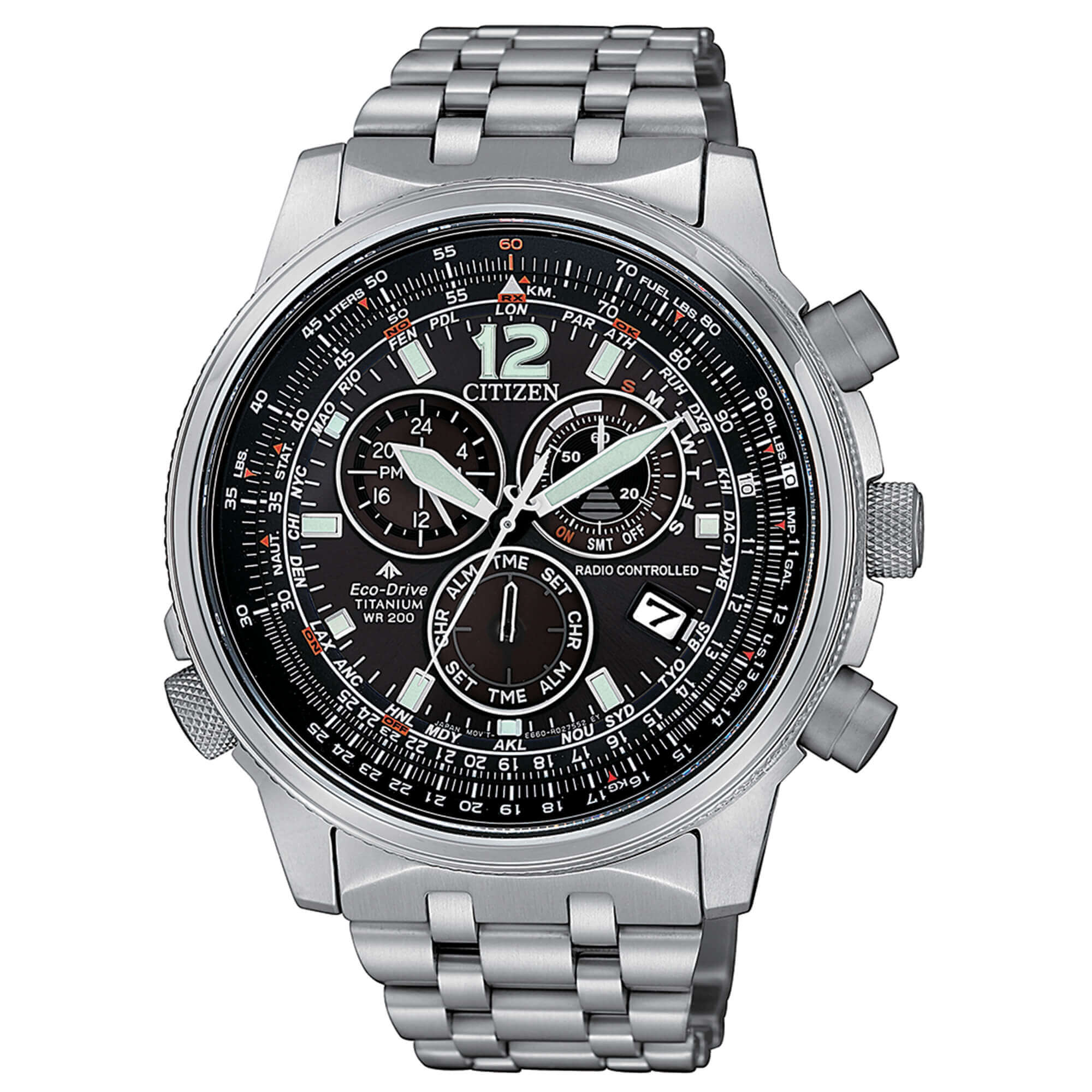 Bracciale Citizen 59-S02759 Chrono Pilot AS4020 Acciaio 23mm Originale